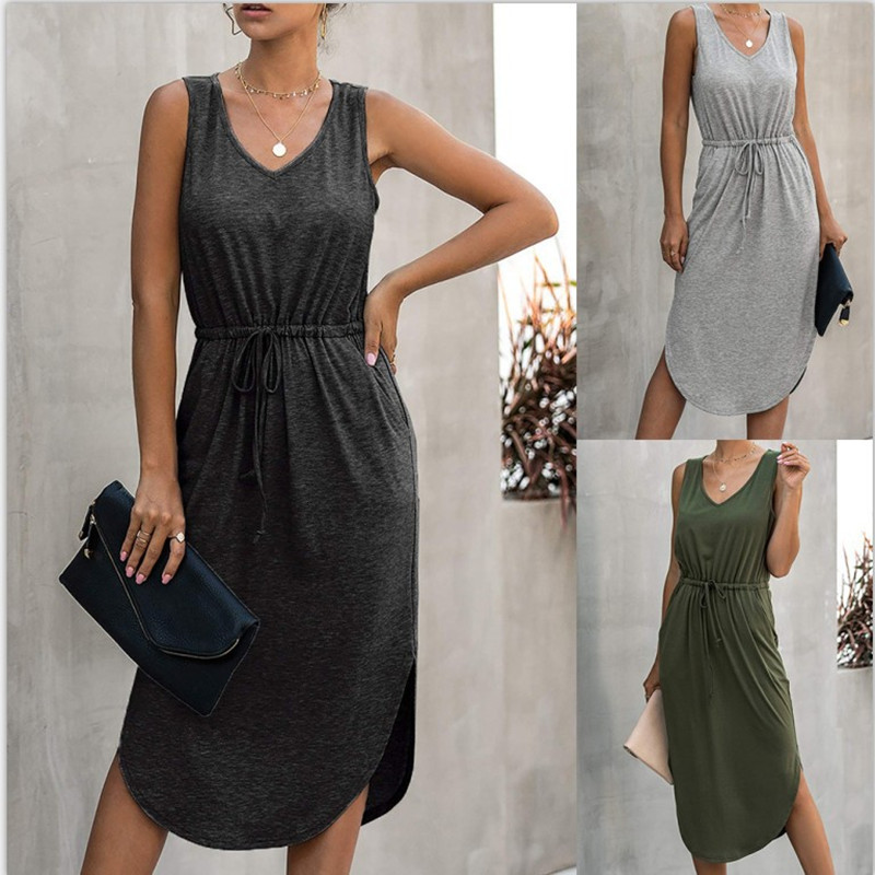 2021 Summer New Fashion Sexy Deep v Neck Women' Irregular Casual Belt Tunic Solid Sleeveless Vest Ladies Es 6wtv, Army green
2021 Summer New Fashion Sexy Deep v Neck Women' Irregular Casual Belt Tunic Solid Sleeveless Vest Ladies Es 6wtv, Army green