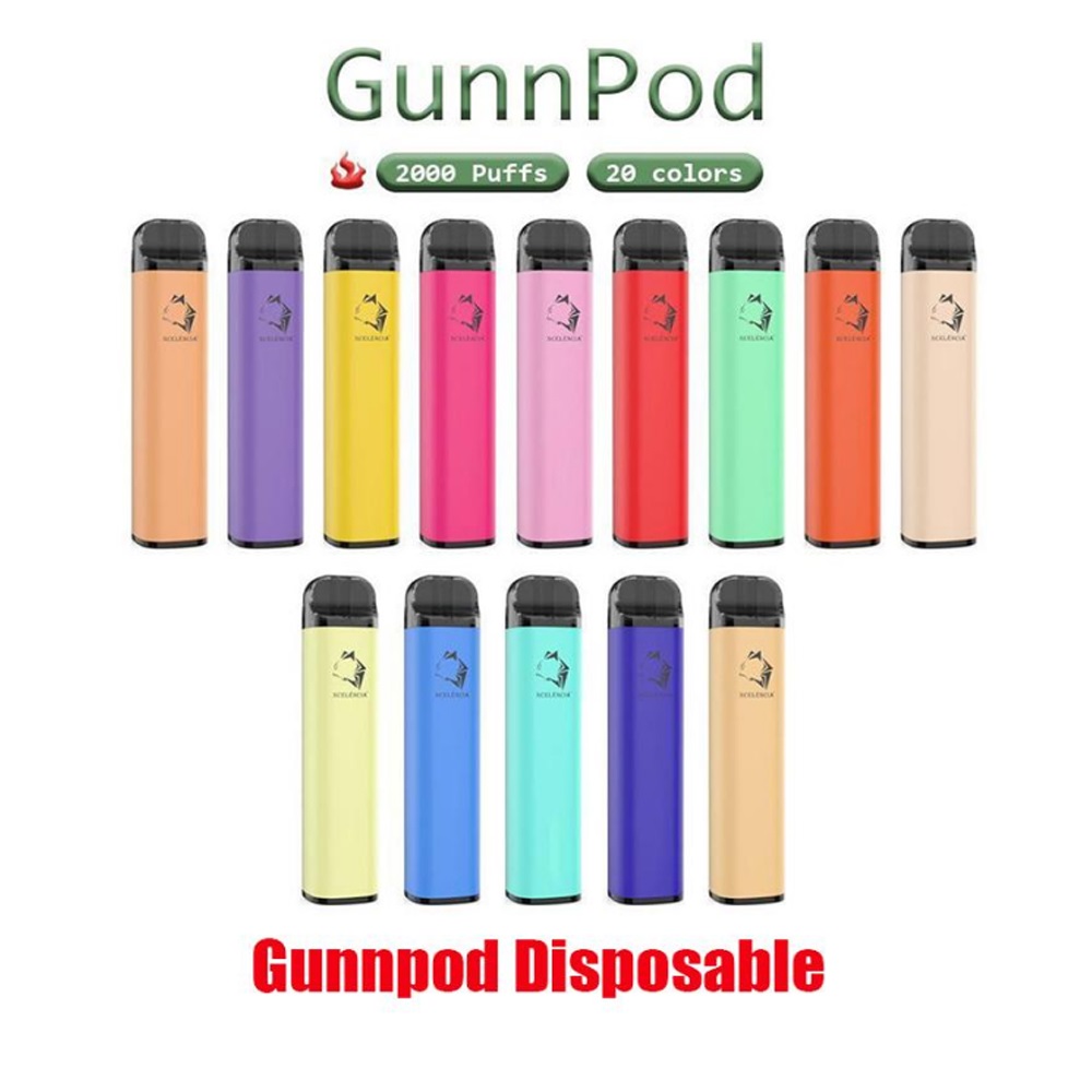 Gunnpod 2000 Puffs Disposable Vape Pen E Cigarette Deivce With 1250mAh 18350 Battery 8ml Pod Gunpod Vaporizer Starter Kit VS Elf Bar
Gunnpod 2000 Puffs Disposable Vape Pen E Cigarette Deivce With 1250mAh 18350 Battery 8ml Pod Gunpod Vaporizer Starter Kit VS Elf Bar