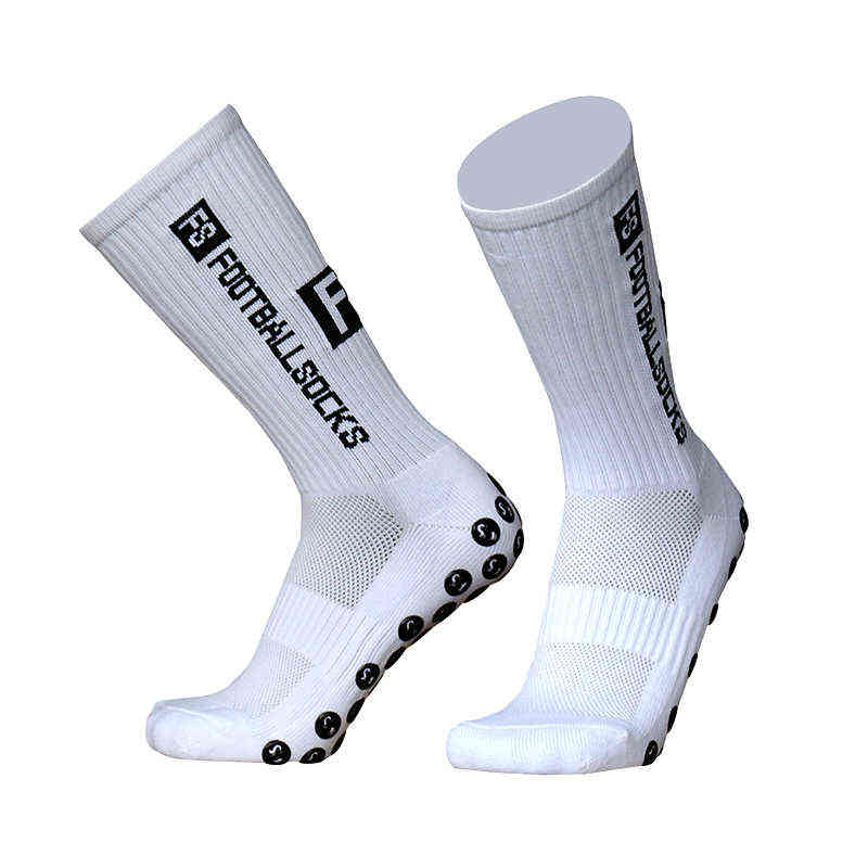 3 Pair Style FS Football Socks Round Silicone Suction Cup Grip Anti Slip Soccer Socks Sports Men Women Baseball Rugby Socks 220105