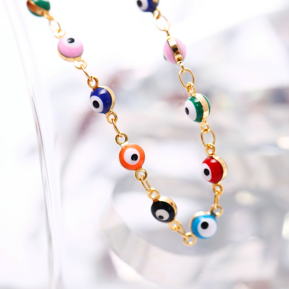 2024 Bohemian Colorful Evil Eye Beads Anklets For Women Gold Silver Color Summer Ocean Beach Ankle Bracelet Foot Leg Chain Jewelry
