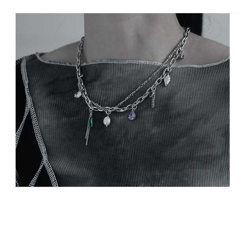 Chains Hip Hop Multilayer Necklace Metal Choker Fashion INS Simple Design Silver Color Chain For Women Men
Chains Hip Hop Multilayer Necklace Metal Choker Fashion INS Simple Design Silver Color Chain For Women Men