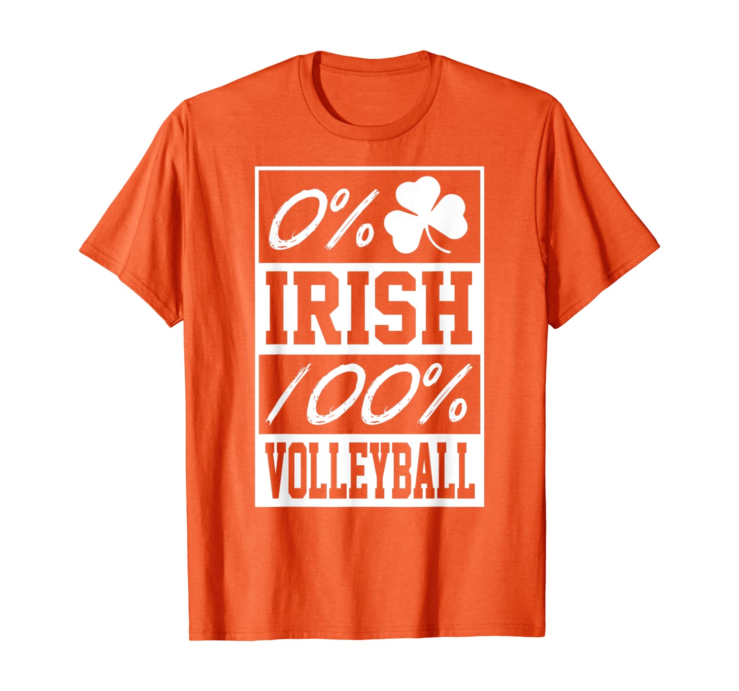 St Patricks Day 0% Irish 100% Volleyball T-Shirt Funny Tee, White;black
