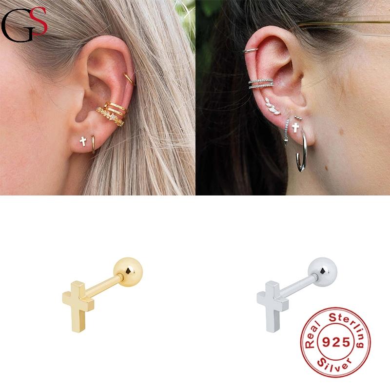 Stud GS Glossy Cross Vertical Bar Round Piercing 925 Sterling Silver Pendientes 2021 Fashion Women's Earrings Support Wholesale
Stud GS Glossy Cross Vertical Bar Round Piercing 925 Sterling Silver Pendientes 2021 Fashion Women's Earrings Support Wholesale