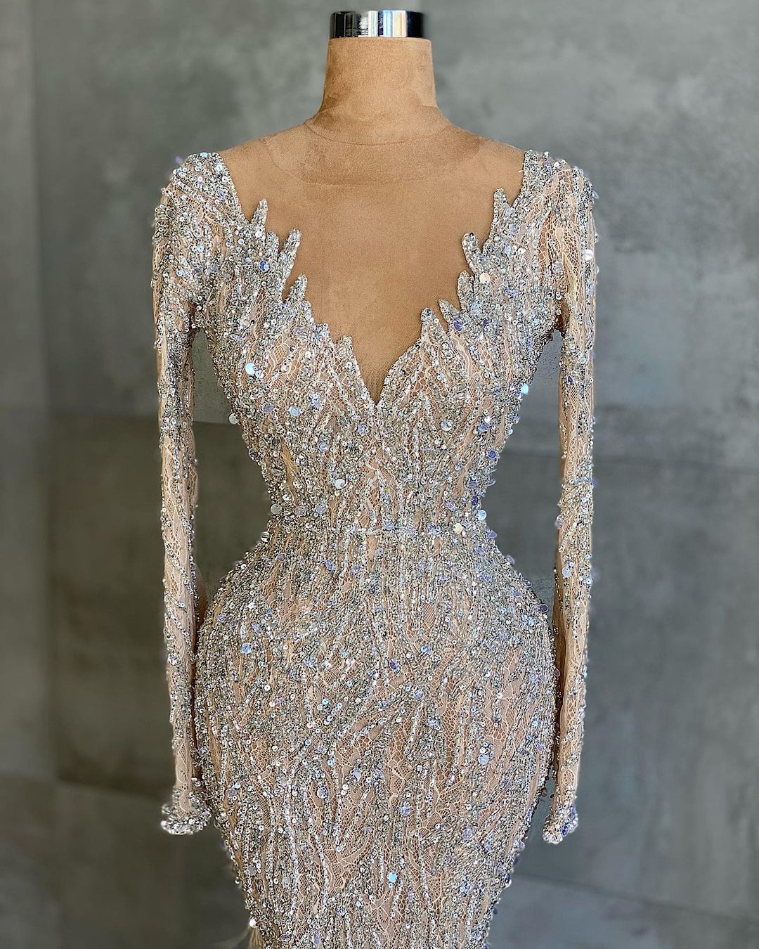 Aso Ebi 2021 Arabic Gold Luxurious Sparkly Evening Dresses Beaded Crystals Prom Dresses Lace Mermaid Formal Party Second Reception Gowns ZJ5