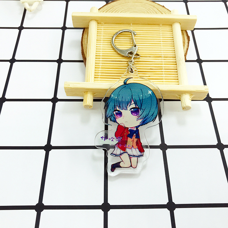 Classroom of The Elite Woman Keychain Cartoon Figure Acrylic Key Ring Anime Kiyotaka Ayanokouji Key Chains Man Jewellery Brelok