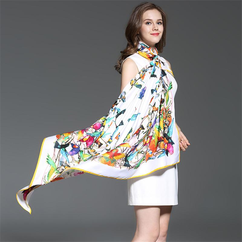 Scarves 100% Twill Silk Square Scarf Women Vintage Bird Print Spanish Foulard Bandana Shawls Wraps Big Hijab
Scarves 100% Twill Silk Square Scarf Women Vintage Bird Print Spanish Foulard Bandana Shawls Wraps Big Hijab