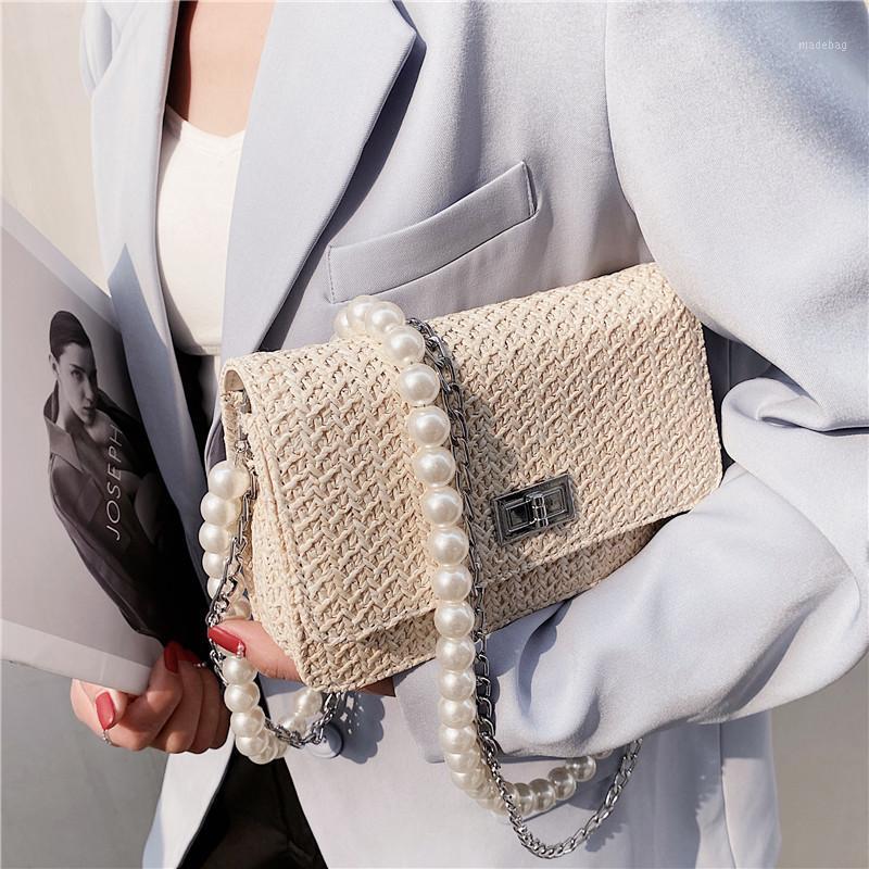 Evening Bags Straw Flap Small Crossbody Bag 2021 Summer Fashion Women's Designer Travel Handbag Pearl Strap Shoulder Beach Purses, Beige
Evening Bags Straw Flap Small Crossbody Bag 2021 Summer Fashion Women's Designer Travel Handbag Pearl Strap Shoulder Beach Purses, Beige