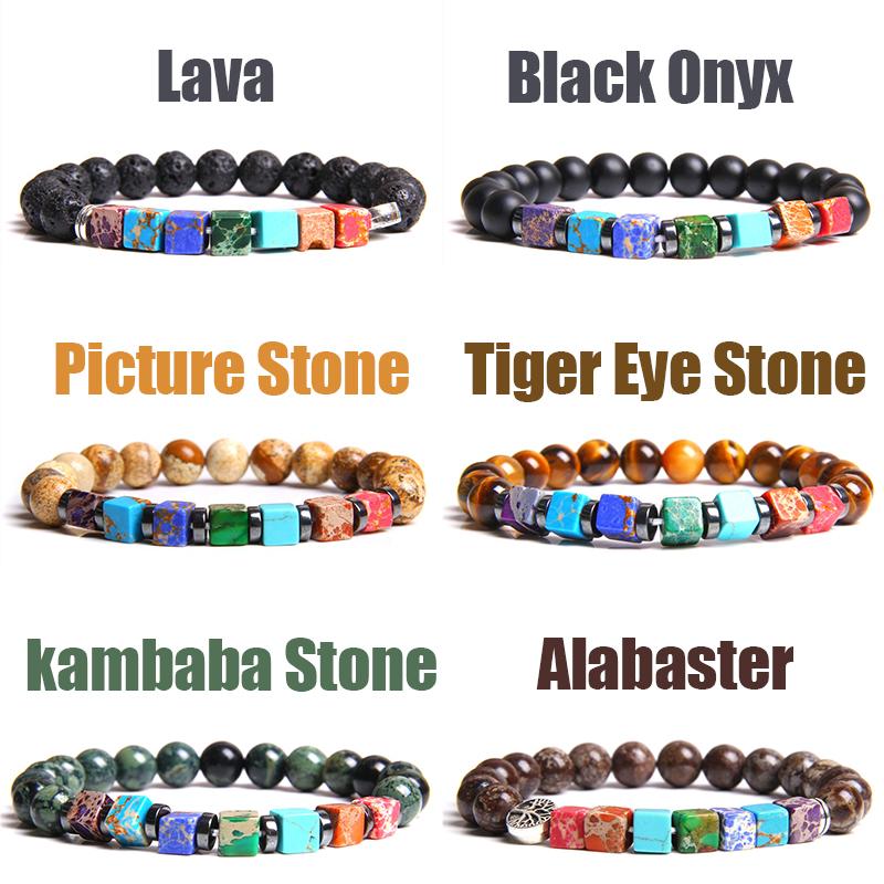 Beaded, Strands Square 7 Chakra Bracelet Natural Stone Round Beads Bracelets For Women Men Stretch Bangle Yoga Buddha Balance Wristbands Jew
Beaded, Strands Square 7 Chakra Bracelet Natural Stone Round Beads Bracelets For Women Men Stretch Bangle Yoga Buddha Balance Wristbands Jew