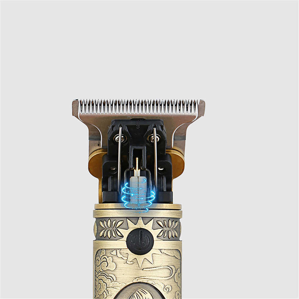 Electric Hair Trimmer USB Rechargeable Waterproof 0mm Baldheaded Hair Clippers Zero Gap Men Beard Trimmer Hair Cutting Machine X0625