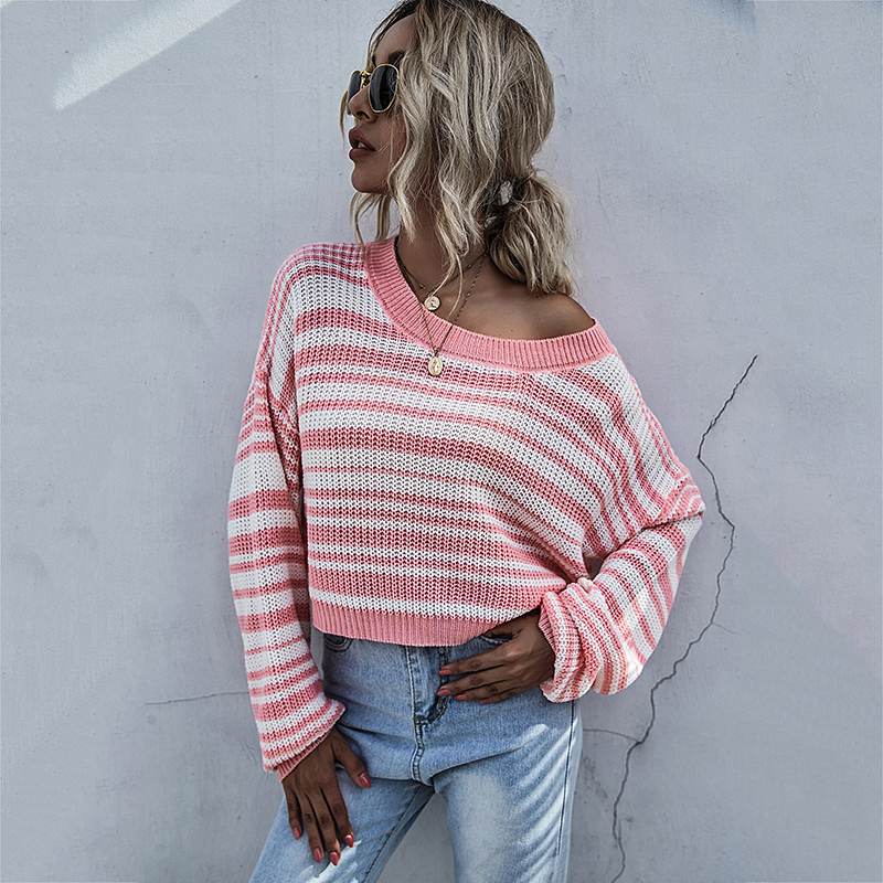 2021 Oversized Striped Sweater Batwing Sleeve Pullovers Knitted Women Tops New Arrivals Autumn Loose O-neck Outwear B4ln, Pink
2021 Oversized Striped Sweater Batwing Sleeve Pullovers Knitted Women Tops New Arrivals Autumn Loose O-neck Outwear B4ln, Pink