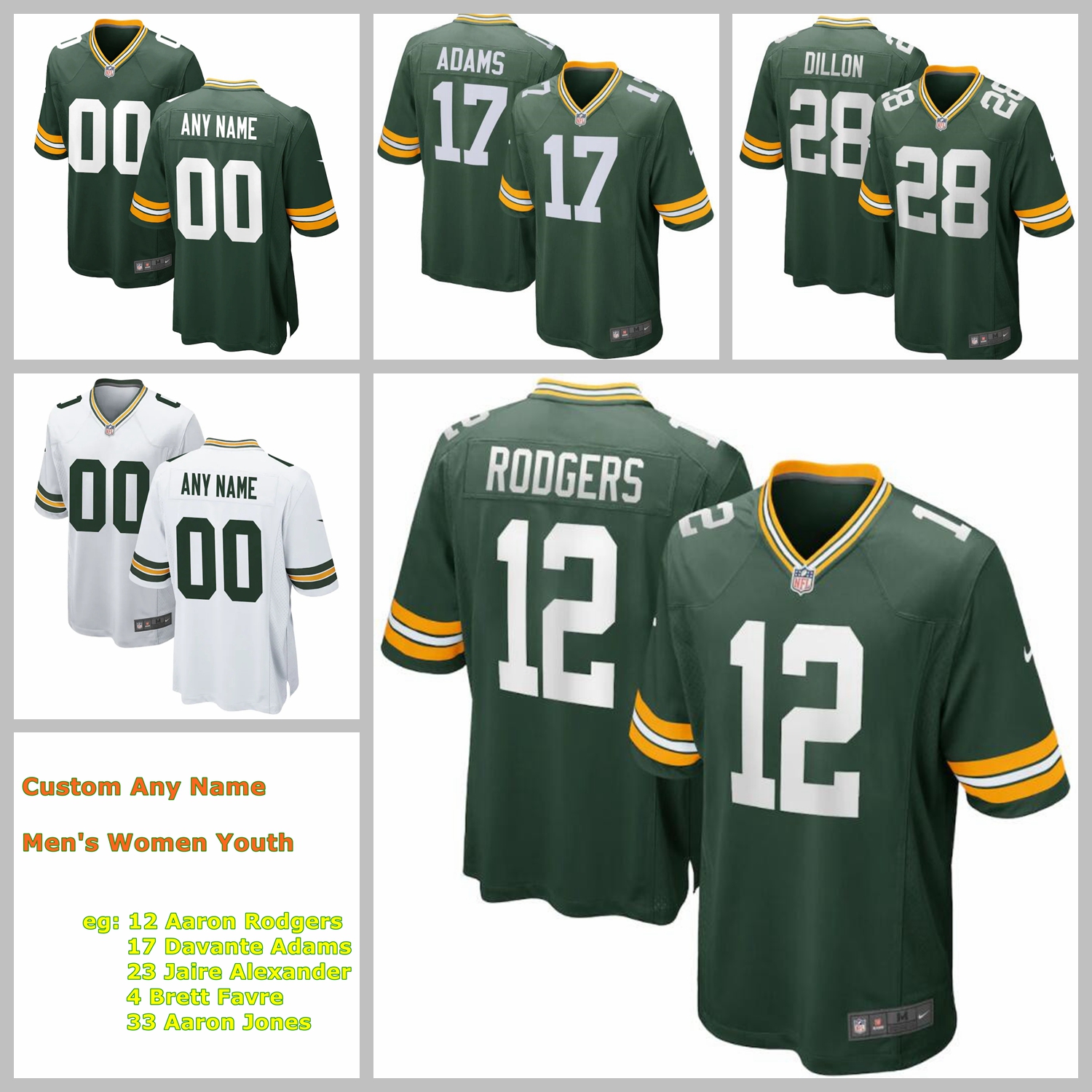 2021 American Football Jerseys Green Bay Packers Custom Jersey Charles Woodson Reggie White Jimmy Graham Aaron Jones Brett Favre Davante Ada, Black;red
2021 American Football Jerseys Green Bay Packers Custom Jersey Charles Woodson Reggie White Jimmy Graham Aaron Jones Brett Favre Davante Ada, Black;red