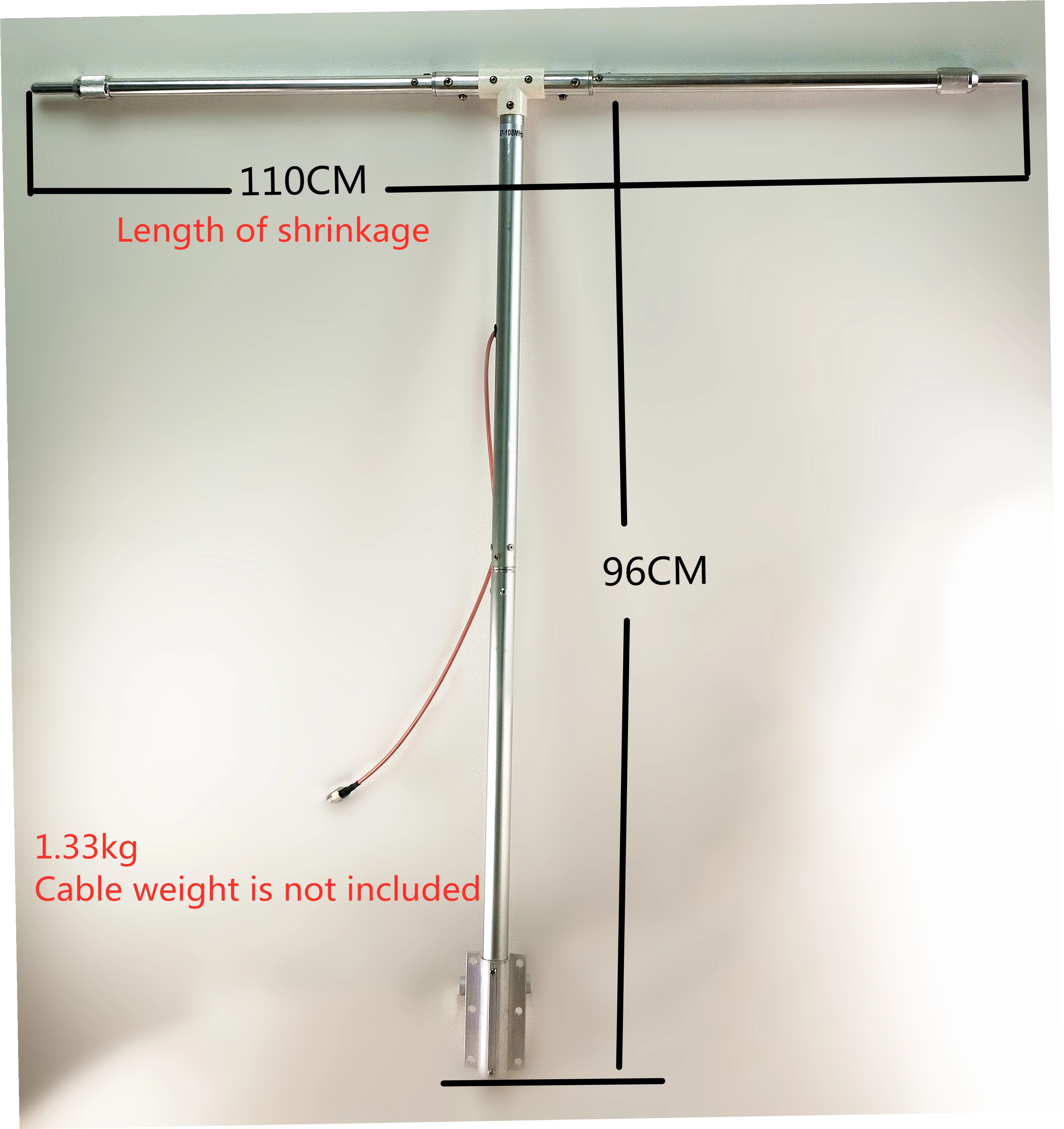 Dipole antenna FM Adjustable frequency 88-108mhz MAX 200W for radio transmitter
Dipole antenna FM Adjustable frequency 88-108mhz MAX 200W for radio transmitter
