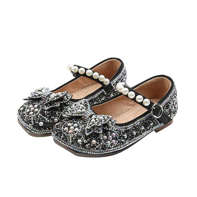 Girls princess shoes spring 2021 new children's shoes Korean version of rhinestone bow children's shoes, Black;red
Girls princess shoes spring 2021 new children's shoes Korean version of rhinestone bow children's shoes, Black;red