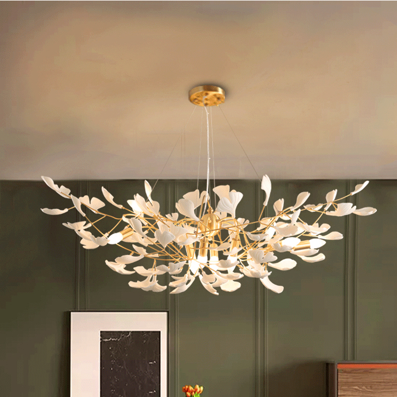 Designer Copper Pendant Lamps Luxury Restaurant Ceramic Hanging Lamp Postmodern LED Chandelier Lighting Ginkgo Leaf Living Room Lights Personality Bedroom Light
Designer Copper Pendant Lamps Luxury Restaurant Ceramic Hanging Lamp Postmodern LED Chandelier Lighting Ginkgo Leaf Living Room Lights Personality Bedroom Light