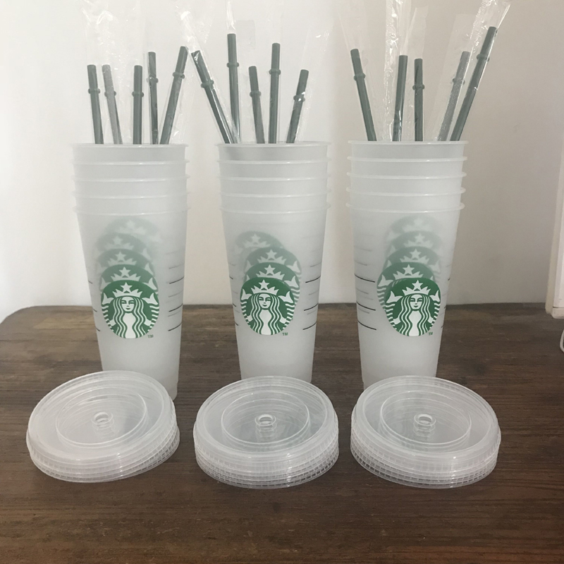 Starbucks 24OZ/710ml Plastic Tumbler Reusable Clear Drinking Flat Bottom Cup Pillar Shape Lid Straw Mug Bardian 100pcs ForDHL
Starbucks 24OZ/710ml Plastic Tumbler Reusable Clear Drinking Flat Bottom Cup Pillar Shape Lid Straw Mug Bardian 100pcs ForDHL
