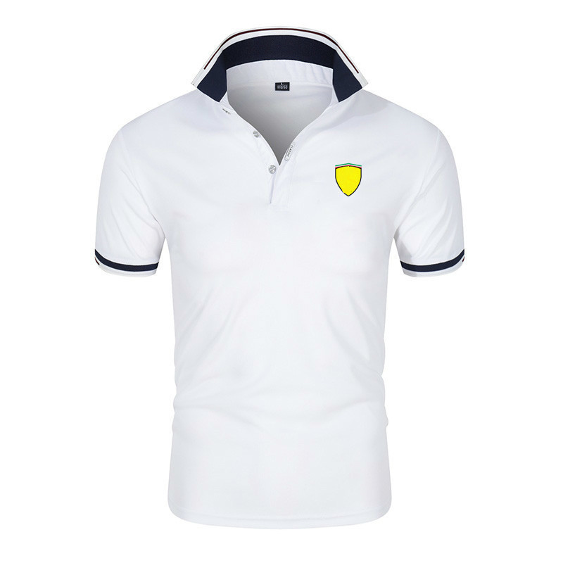 Summer new Ferrar Polo shirt British breathable brand large size printing fashion men' clothing Harajuku splicing lapel casual 0518, Black-1-2
Summer new Ferrar Polo shirt British breathable brand large size printing fashion men' clothing Harajuku splicing lapel casual 0518, Black-1-2
