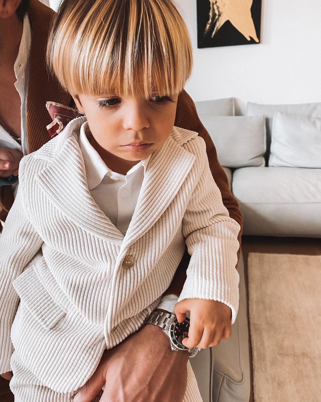 High Quality Corduroy Formal Suits Dinner Tuxedos Little Boy Kids Children For Wedding Birthday Party Prom Suit Wear 2 Pieces
