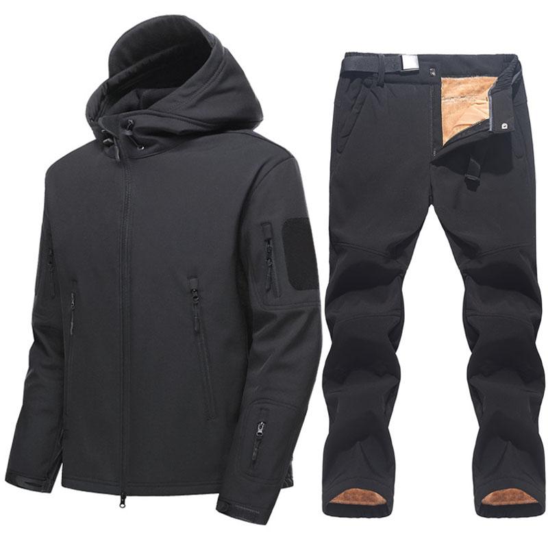 Hunting Jackets Soft Shell Jacket Set Men US Military Winter Warm Fleece Tactical Outdoor Waterproof Hooded Coat Hiking And Pants, Camo;black
Hunting Jackets Soft Shell Jacket Set Men US Military Winter Warm Fleece Tactical Outdoor Waterproof Hooded Coat Hiking And Pants, Camo;black