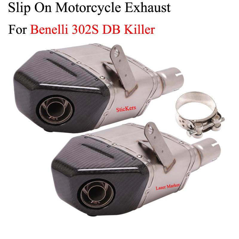 Motorcycle Exhaust System YOSHIMURA Modified Escape Box Link Pipe Carbon Fiber Muffler DB Killer Slip On For Benelli 302S BN302S
Motorcycle Exhaust System YOSHIMURA Modified Escape Box Link Pipe Carbon Fiber Muffler DB Killer Slip On For Benelli 302S BN302S