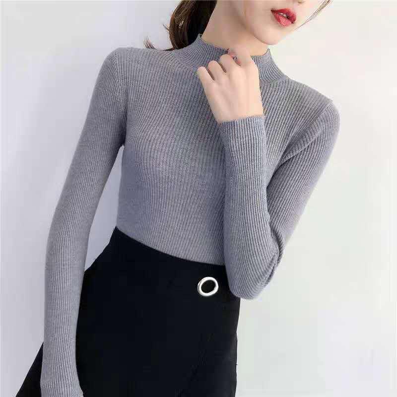 Women's Sweaters Southeast Asian Style Core-Spun Half Turtleneck Sweater Women In Spring And Autumn Wear Thin Slim-Fit Base Knitted Top, Black
Women's Sweaters Southeast Asian Style Core-Spun Half Turtleneck Sweater Women In Spring And Autumn Wear Thin Slim-Fit Base Knitted Top, Black