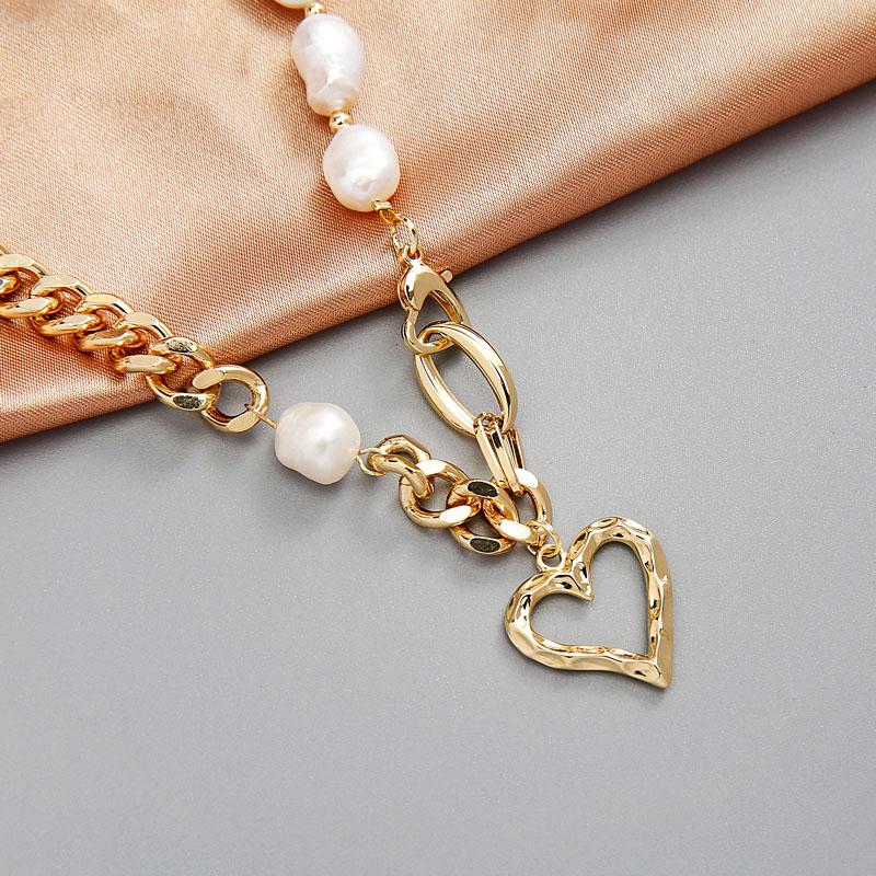 Chokers Luxury Jewelry Gold Color Heart-shaped Stainless Steel Pearl Necklace For Woman Gift
Chokers Luxury Jewelry Gold Color Heart-shaped Stainless Steel Pearl Necklace For Woman Gift