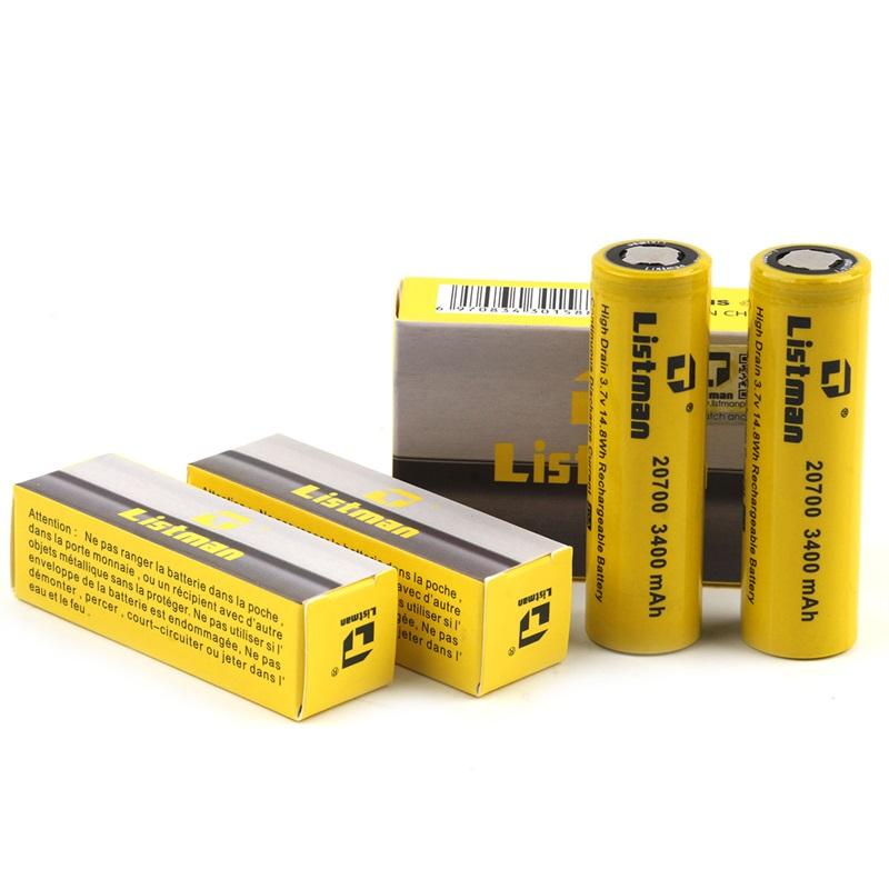 100% Original Listman IMR 20700 3400mAh 21700 3800mAh 40A 3.7V High Drain Rechargeable Battery for 510 thread Vape Box Mod Genuine
100% Original Listman IMR 20700 3400mAh 21700 3800mAh 40A 3.7V High Drain Rechargeable Battery for 510 thread Vape Box Mod Genuine