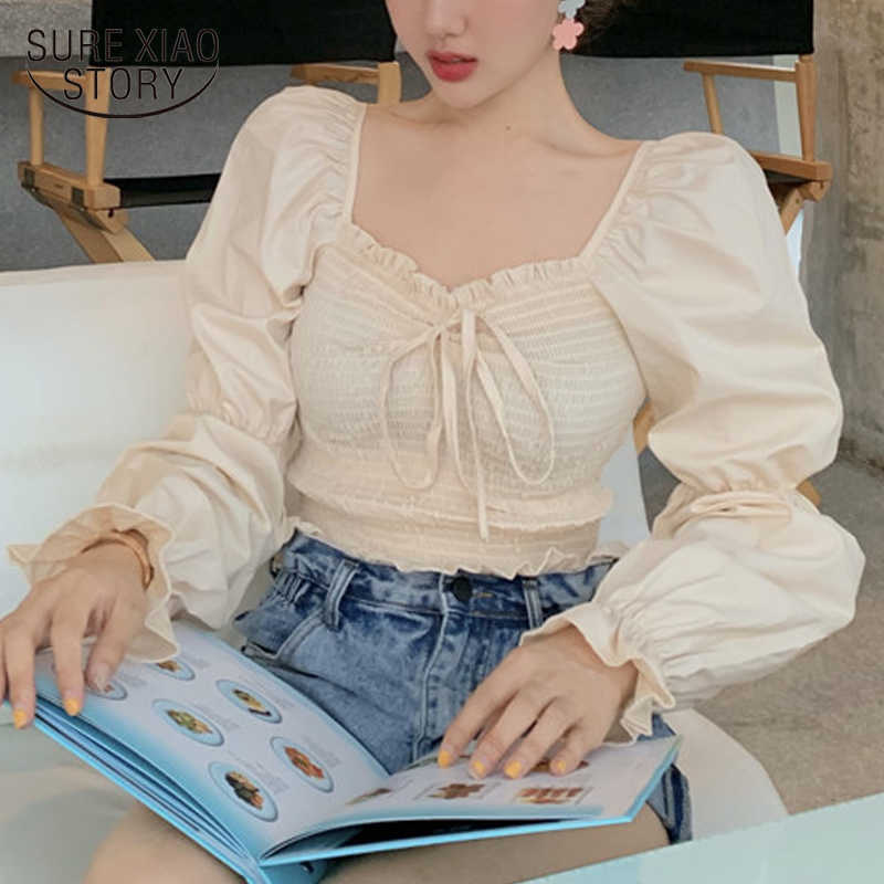 Female Blusas Autumn Women Blouses Sexy Shoulder Strapless Square Collar Shirts Solid Full Sleeve Slim Waist Tops 10161 210527, Apricit
Female Blusas Autumn Women Blouses Sexy Shoulder Strapless Square Collar Shirts Solid Full Sleeve Slim Waist Tops 10161 210527, Apricit