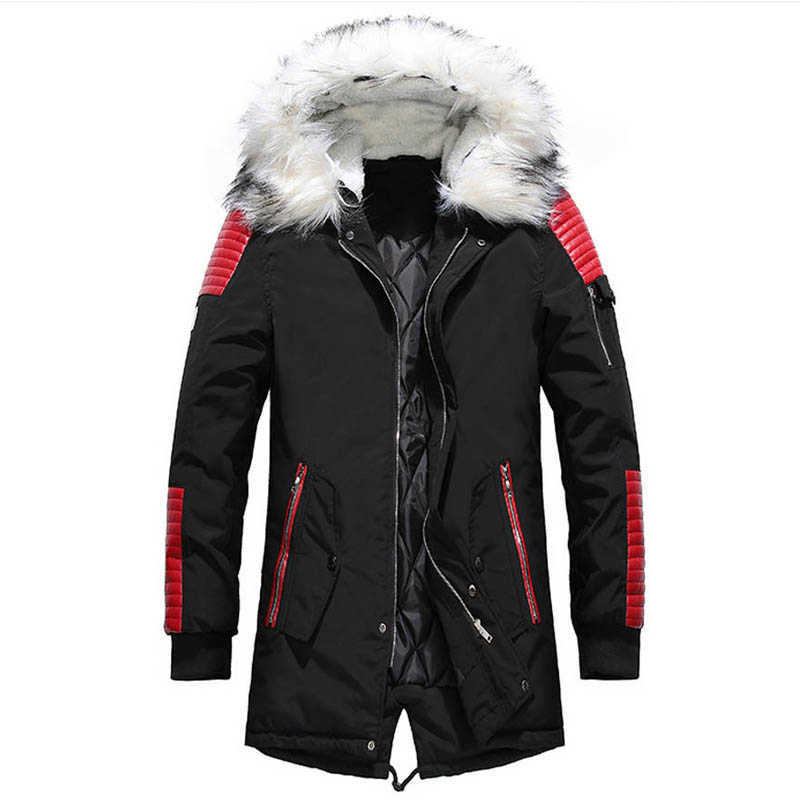 Winter Jacket Men Thicken Warm Parkas Men Casual Long Outwear Hooded Collar Jackets Coats Parkas Hombre Invierno Drop 210818