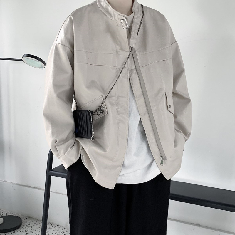 2021 New Korean Stand-up Collar Leather Men's Fashion Casual Motorcycle Jackets Mens Streetwear Loose Hip-hop Bomber Jacket Men Zja9, Beige
2021 New Korean Stand-up Collar Leather Men's Fashion Casual Motorcycle Jackets Mens Streetwear Loose Hip-hop Bomber Jacket Men Zja9, Beige
