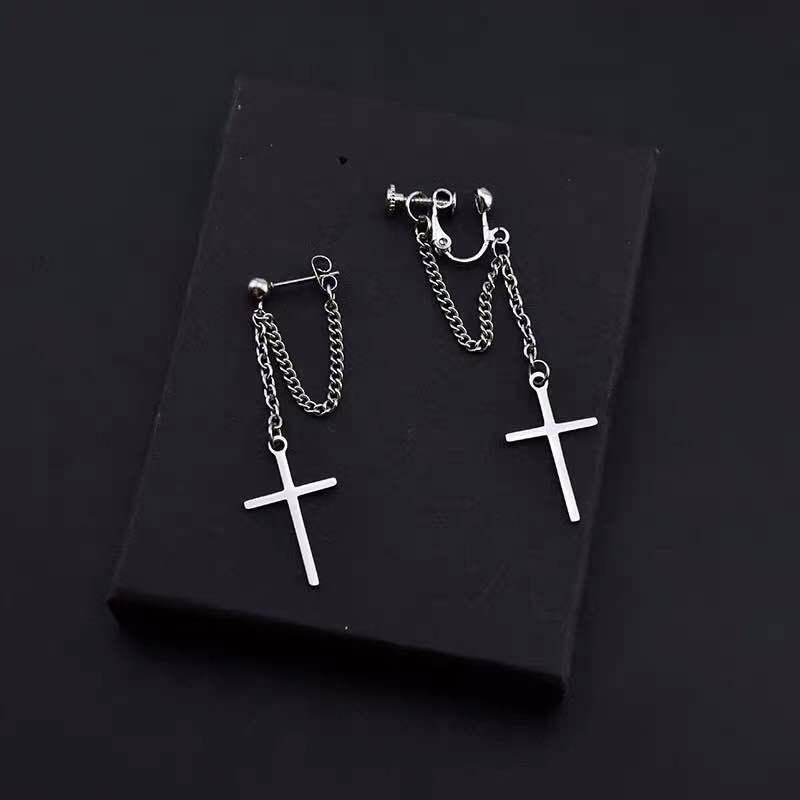Dangle & Chandelier Japan And South Korea Harajuku Cool E-girl Girl Cross Chain Pendant Earrings For Women Men Bff Street Hip Hop Jewelry, Silver
Dangle & Chandelier Japan And South Korea Harajuku Cool E-girl Girl Cross Chain Pendant Earrings For Women Men Bff Street Hip Hop Jewelry, Silver