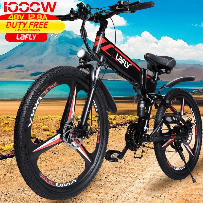 LAFLY X-3 1000W Electric Folding Bike 48v12.8ah Iithium Battery Ebike Aluminum Powerful Electric Bicycle Aldult MTB Ebike, White
LAFLY X-3 1000W Electric Folding Bike 48v12.8ah Iithium Battery Ebike Aluminum Powerful Electric Bicycle Aldult MTB Ebike, White