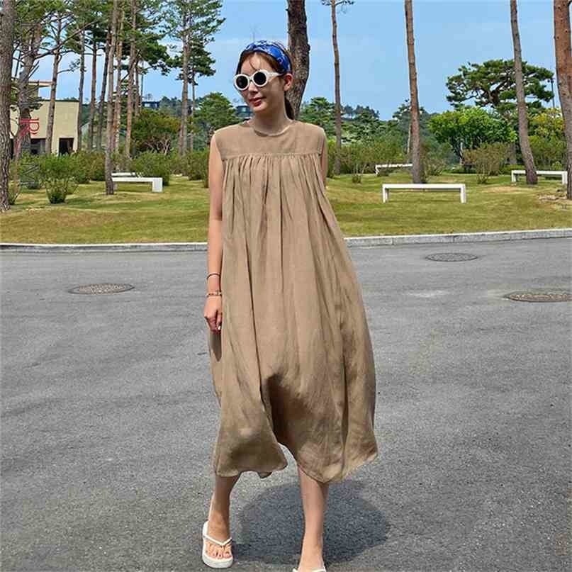 Summer Dress Sleeveless Large Size Slim Linen Round Neck Loose Casual Clothing Fashion 2H195 210526, Navy
Summer Dress Sleeveless Large Size Slim Linen Round Neck Loose Casual Clothing Fashion 2H195 210526, Navy