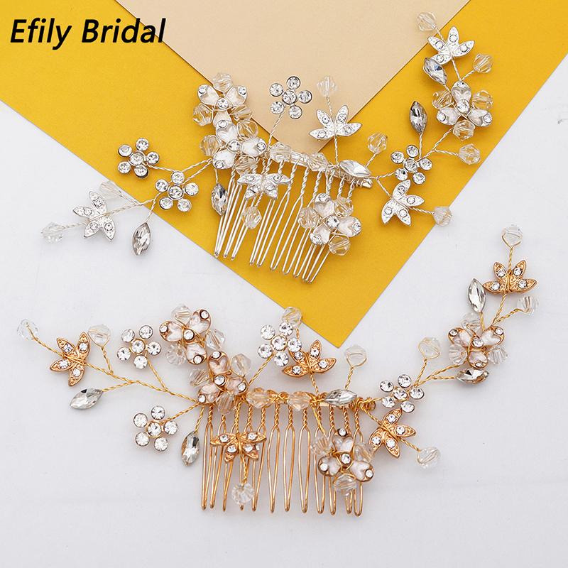 Hair Clips & Barrettes Handmade Rhinestone Flower Comb Bride Wedding Accessories Bridal Headpiece Jewelry For Women Party Bridesmaid Gift, Golden;silver
Hair Clips & Barrettes Handmade Rhinestone Flower Comb Bride Wedding Accessories Bridal Headpiece Jewelry For Women Party Bridesmaid Gift, Golden;silver