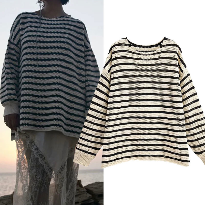 women's sweaters female sweater, fall , round neckline, striped stripe, vintage mesh loose , long sleeve, women's sweaters 4n03, White;black
women's sweaters female sweater, fall , round neckline, striped stripe, vintage mesh loose , long sleeve, women's sweaters 4n03, White;black