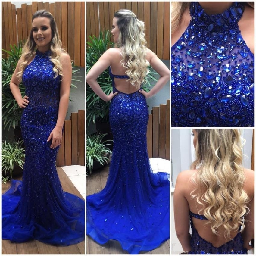 2021 New Luxury Royal Blue Mermaid Evening Halter Crystal Beaded Tulle Backless Champagne Prom Es Formal Gowns 2y89
2021 New Luxury Royal Blue Mermaid Evening Halter Crystal Beaded Tulle Backless Champagne Prom Es Formal Gowns 2y89