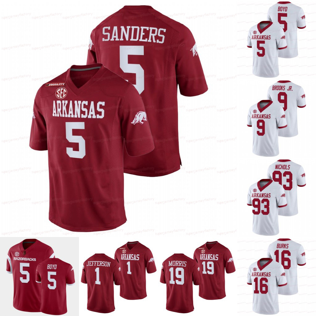 Custom Arkansas College Jersey Rakeem Boyd Treylon Burks Trelon Smith Jerry Jacobs Ty Clary Braden Bratcher KJ Jefferson Trelon Smith Khari Johnson Feleipe Franks, White men s-xxxl
Custom Arkansas College Jersey Rakeem Boyd Treylon Burks Trelon Smith Jerry Jacobs Ty Clary Braden Bratcher KJ Jefferson Trelon Smith Khari Johnson Feleipe Franks, White men s-xxxl