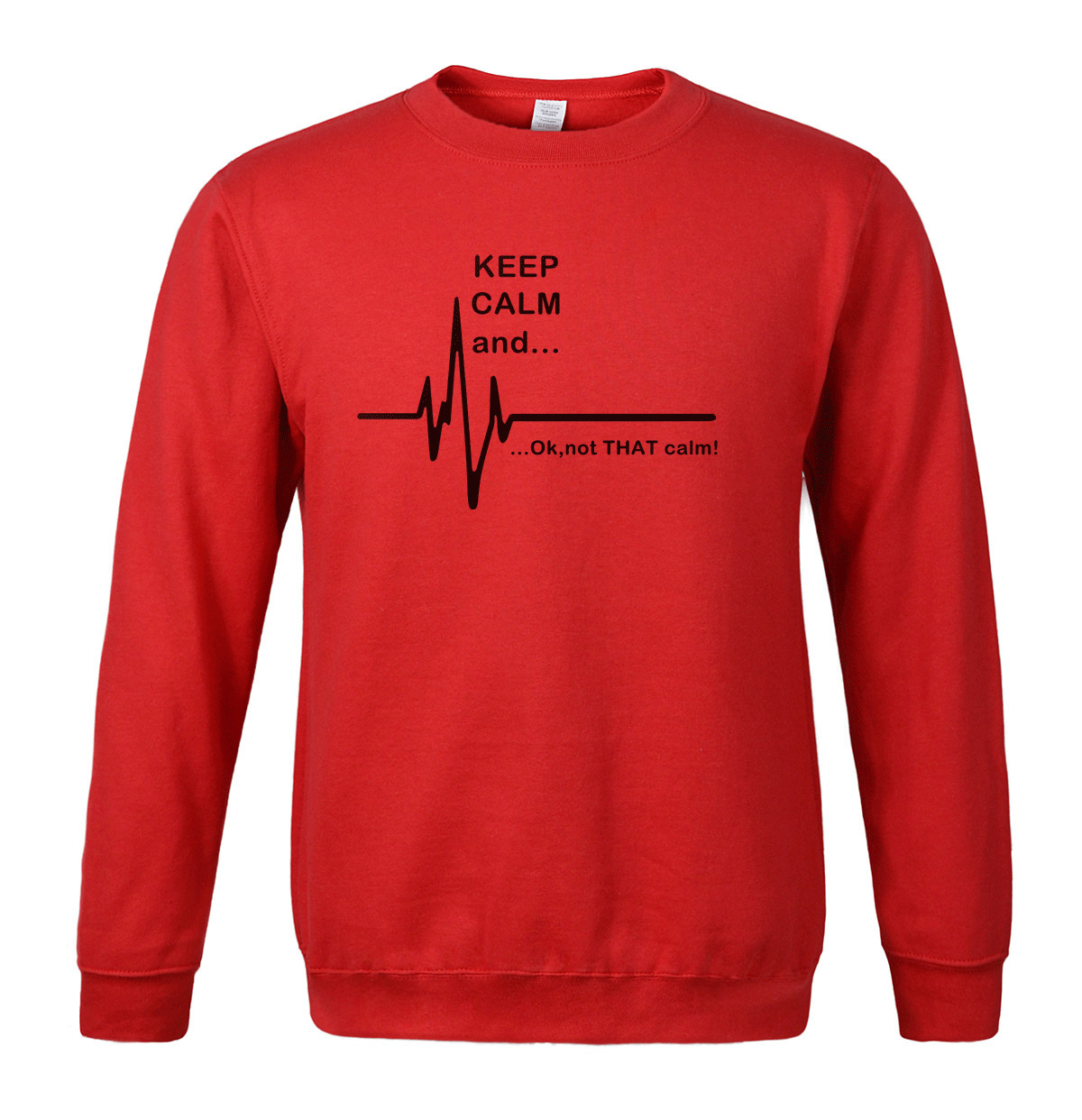 Men's sportswear hoodies men Keep Calm and...Not That Calm Funny EKG Heart Rate print fashion sweatshirt fleece tracksuits 201020