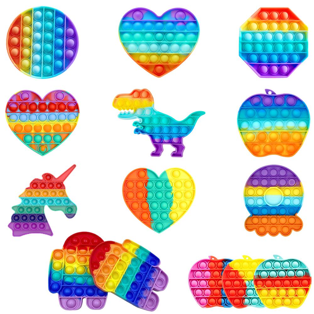 Rainbow Fidget Push Pops Bubble Sensory Squishy Stress Reliever Autism Needs Anti-stress Pop It Adult Children Toys
Rainbow Fidget Push Pops Bubble Sensory Squishy Stress Reliever Autism Needs Anti-stress Pop It Adult Children Toys