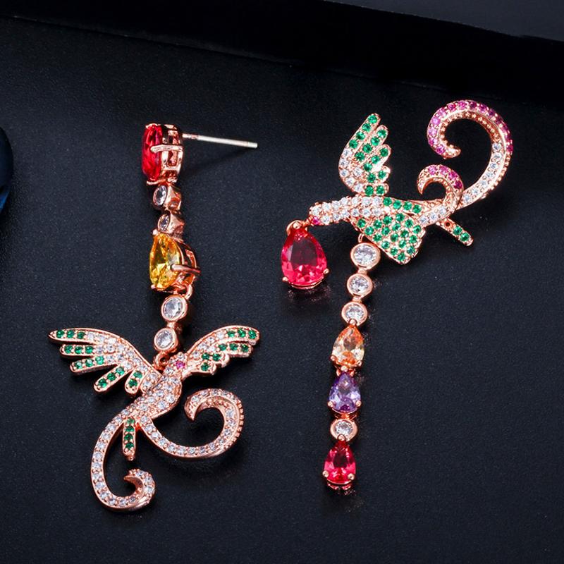 Dangle & Chandelier ThreeGraces Asymmetry Phoenix Bird Long Drop Earrings For Women Multicolor Cubic Zirconia Wedding Party Statement Jewelr, Silver
Dangle & Chandelier ThreeGraces Asymmetry Phoenix Bird Long Drop Earrings For Women Multicolor Cubic Zirconia Wedding Party Statement Jewelr, Silver