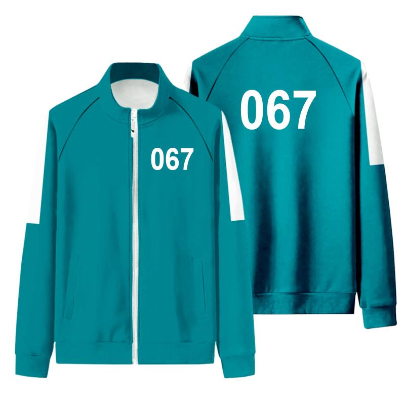 Women's Two Piece Pants Squid Game Sportswear Cosplay Li Zhengjae Costume Coat 456 067 Jacket 001 Zipper Adult Autumn Pant Sets#WY, White
Women's Two Piece Pants Squid Game Sportswear Cosplay Li Zhengjae Costume Coat 456 067 Jacket 001 Zipper Adult Autumn Pant Sets#WY, White