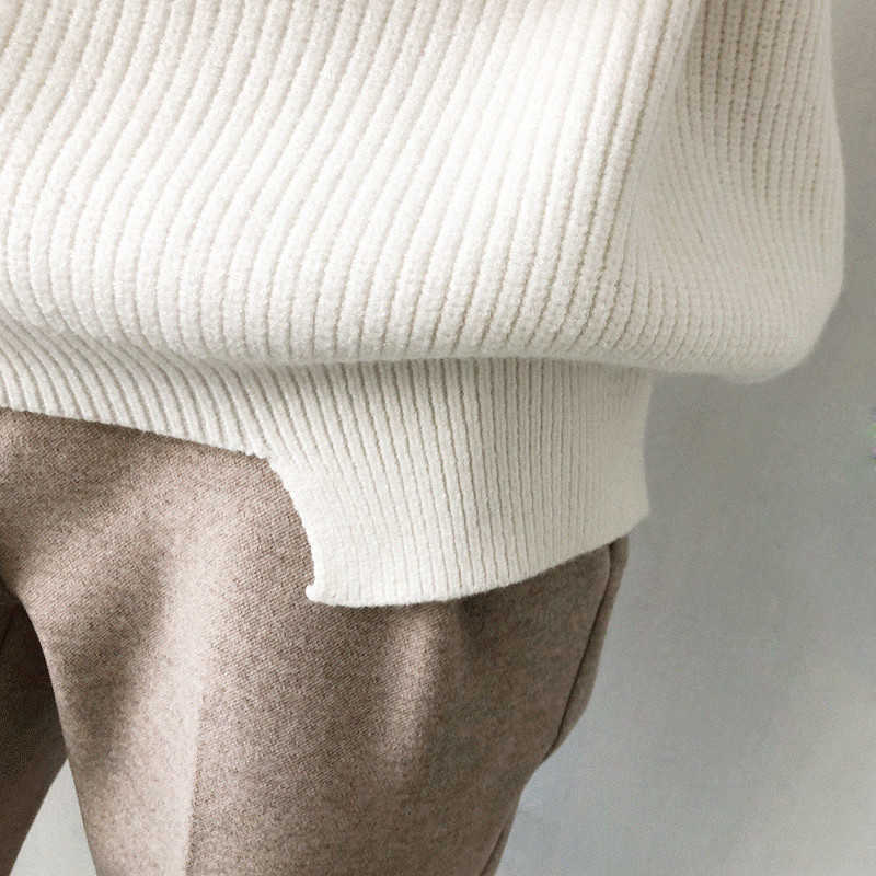 Aachoae Womens Sweaters Autumn Winter Casual V Neck Women Pullover Sweater Solid Long Sleeve Loose Knitted Cashmere Top 210914