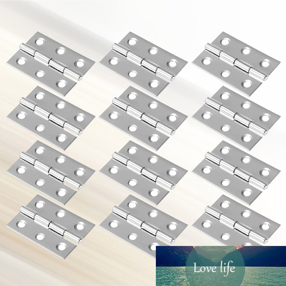 30PCS Portable Durable Useful Stainless Steel 2 Inch Hinge Mute Flat Hinge for Home Door