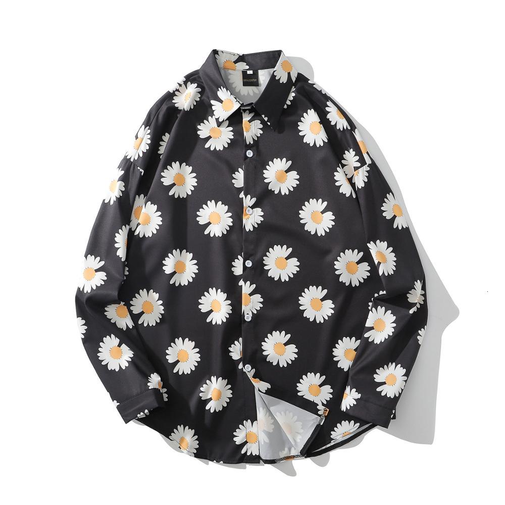 2021 Autumn Daisy Printed Black Loose Mens Women Long Sleeve Oversized Turn-down Collared Man Hawaiana Shirt Crib, Blue
2021 Autumn Daisy Printed Black Loose Mens Women Long Sleeve Oversized Turn-down Collared Man Hawaiana Shirt Crib, Blue