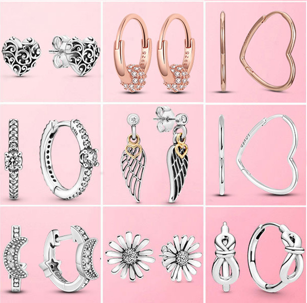 2021 925 Sterling Silver Daisy Leaf Drop Earrings Heart Hoop Earings Moon Star Circle Earrings For Women Fashion Jewelry
2021 925 Sterling Silver Daisy Leaf Drop Earrings Heart Hoop Earings Moon Star Circle Earrings For Women Fashion Jewelry