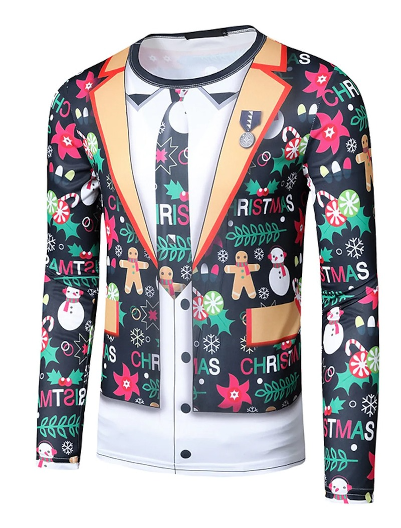 Men's Christmas 3D Printing T-shirt Long Sleeve Fashion Little Black Cat Print Pattern Party Top Streetwear Round Neck High Quality, White;black
Men's Christmas 3D Printing T-shirt Long Sleeve Fashion Little Black Cat Print Pattern Party Top Streetwear Round Neck High Quality, White;black
