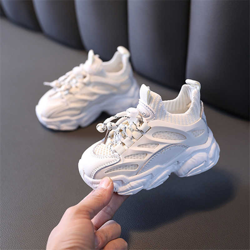 2021 New Kids Shoes Mesh Breathable Toddler Boys Girls Sport Shoes Outdoor Tennis Slip-on Fashion Children Sneakers 21-30 Y0809