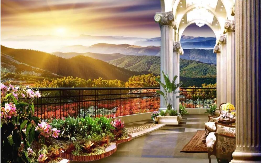 Custom wallpaper 3d photo mural window balcony sunrise natural landscape background wallpaper 3d papel de parede, Blue
Custom wallpaper 3d photo mural window balcony sunrise natural landscape background wallpaper 3d papel de parede, Blue