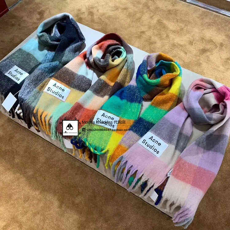 Acne studios scarf men's and women's color blocking rainbow check classic wool tassel Bib shawl XYM 4XBU
Acne studios scarf men's and women's color blocking rainbow check classic wool tassel Bib shawl XYM 4XBU