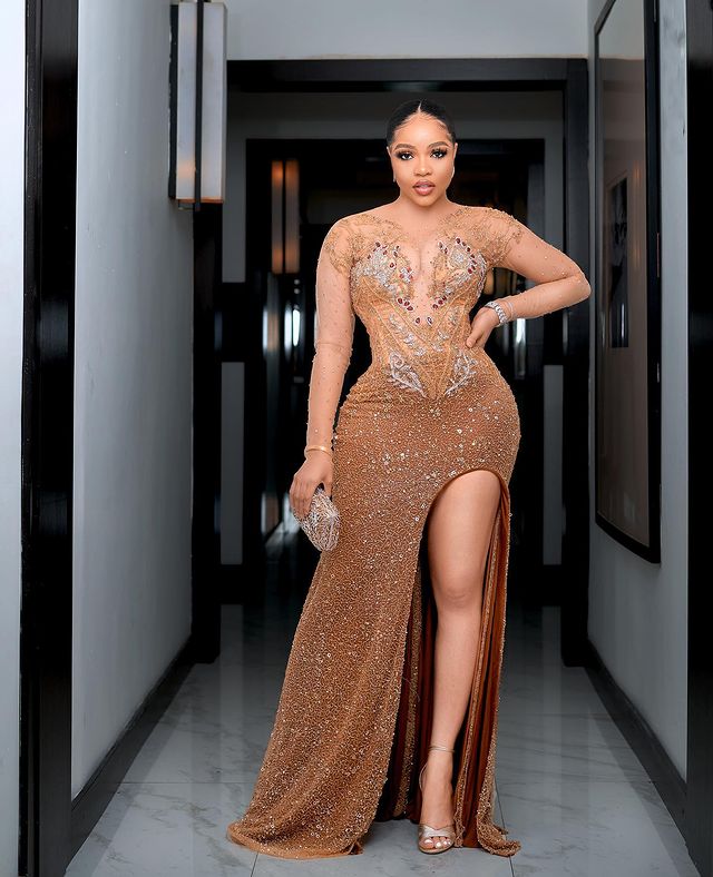 Plus Size Arabic Aso Ebi Luxurious Mermaid Gold Prom Dresses Beaded Crystals Sheer Neck Evening Formal Party Second Reception Gowns Dress ZJ606
