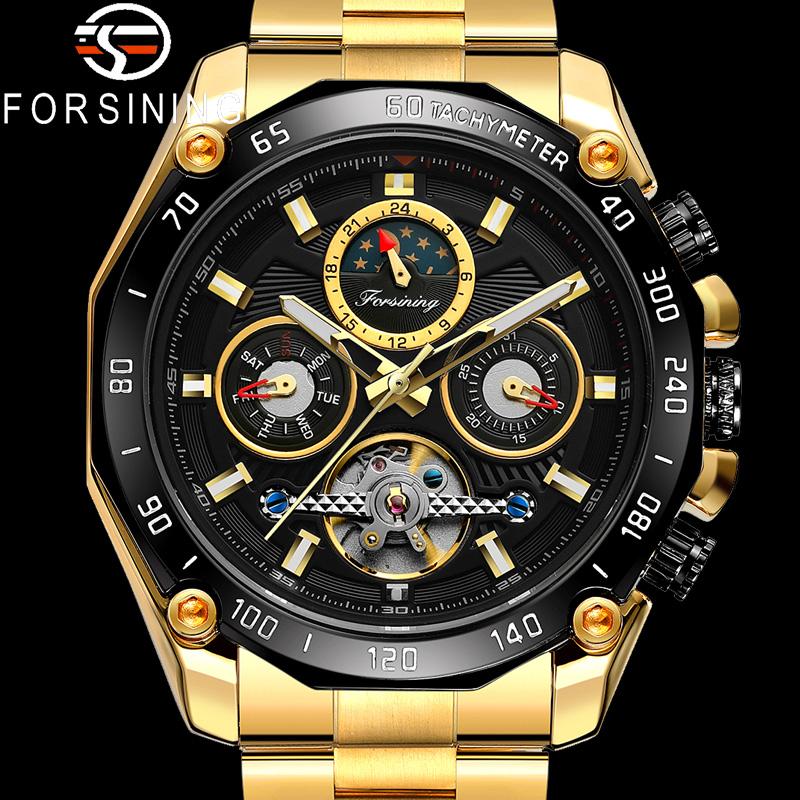 Wristwatches FORSINING Tourbillon Automatic Mechanical Men Wristwatch Military Sport Male Clock Top Gold Classic Man Watch 6913, Fs691303 without box
Wristwatches FORSINING Tourbillon Automatic Mechanical Men Wristwatch Military Sport Male Clock Top Gold Classic Man Watch 6913, Fs691303 without box